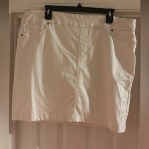 Chicos White Denim Skort